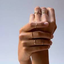 V Minimalist Ring V Gold Ring Dainty Ring Gold Plated Etsy Singapore