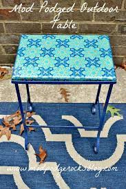 Decoupage Table With Wrapping Paper So Easy Decoupage Table Decoupage Diy Mod Podge Outdoor