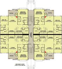 Plan 83117dc 3 Story 12 Unit Apartment Building In 2020 Duplex Floor Plans Condo Floor Plans Building Layout