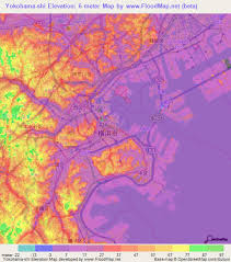 Interactive map of yokohama area. Elevation Of Yokohama Shi Japan Elevation Map Topography Contour