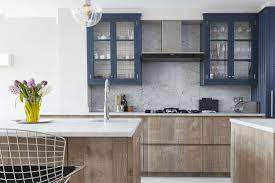 Wood kitchen cabinet since rustic is a combination of cottage and farmhouse interiors, wood planks with warm caramel color have always been homeowners' favorite choice. Beautiful Blue Kitchen Cabinet Ideas