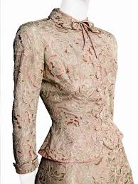Helen Rose Designed This Full Skirted Suit Of Dusky Rose Pink Taffeta With Beige Alen 231 On Lace Overlay For Grace Kelly Helen Rose Grace Kelly Style Fashion