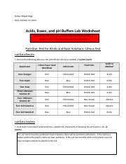 When a substance is higher than a 7 on a ph scale, the substance is basic. Acids Bases And Ph Buffers Lab Worksheet Docx Name Laney Lenz Date Acids Bases And Ph Buffers Lab Worksheet Remember You May Use Your Ph Indicator Course Hero