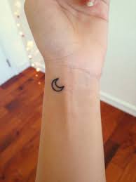 Simple Tattoo On Tumblr Moon Tattoo Wrist Small Moon Tattoos Feminine Tattoos