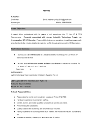 bpo experienced resume template