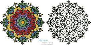 Mandalas är ett utmärkt sätt att lugna dig och på medellång sätt förmedla på ett kreativt och smidigt utskriftsvänlig pdf mandala one cross stitch pattern designstorlek: Artecy Cross Stitch Mandala Design 1 Cross Stitch Pattern To Print Online