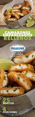 Camarones Empanizados Rellenos Receta Philadelphia Recetas Comida Camarones Empanizados