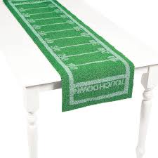 Football Artificial Grass Table Runner Orientaltrading Com In 2020 Table Runners Oriental Trading Table Covers