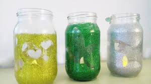 Here's a couple of different ideas for using fake snow. How To Decorate Glass Bottles With Glitter Youtube