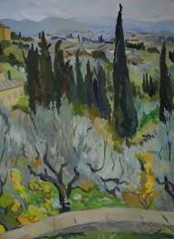 Artwork By Irma Stern Cypress Trees Pretoria Made Of Gouache On Paper Avec Images Painting Wow Art Peinture