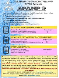Leia endale ideaalne majutuse tüüp. Jawatan Kosong Di Suruhanjaya Perkhidmatan Awam Negeri Pahang 2019 Jobcari Com Jawatan Kosong Terkini