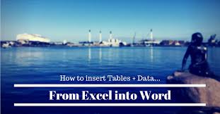 How To Insert Excel Data Into Word Tables Files Spreadsheets