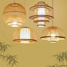 Modern nordic round lampshade hanging light — sale price $74. Calico Bamboo Pendant Hanging Light Warmly Wooden Pendant Lighting Hanging Lights Bamboo Lamp