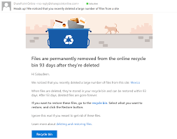 Others 2.5x, or 3x, or somewhere in between. Disable Mass Delete Email Notification Heads Up We Noticed That You Recently Deleted A Large Number Of Files From A Site In Sharepoint Online Sharepoint Diary