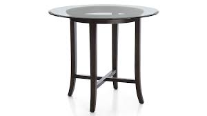 Halo Ebony Round High Dining Tables Crate And Barrel Dark Wood Coffee Table Glass Top Coffee Table Coffee Table Wood