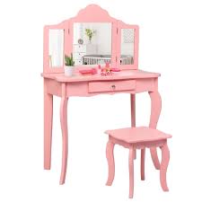 How long does it take to ship a dressing table stool? Costway Kids Vanity Table Stool Princess Dressing Make Up Play Set For Girls Pink Best Buy Canada