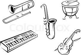 The area itself harp is a little different from the color of the backgro. Musical Instruments Set Stock Vector Colourbox