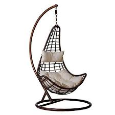 Die besten hängestühle im vergleich. Amazon De Polyrattan Hangesessel Hangeliege Gartenliege Belastbar Bis 150kg Hangesessel Mit Gestell Sessel Zimmer Gestalten