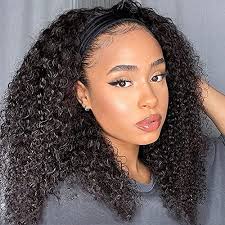 Amazon.com : muaowig #27 Curly Wave Headband Wig Honey Blonde Brazilian  Remy Human Hair Wigs For Women Grade 8A Hair Wig Real Unprossed Virgin Hair  No Lace Headband Wig 24 inch :