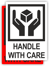 Er untersagt den einwurf von. Etikett Handle With Care Als Aufkleber