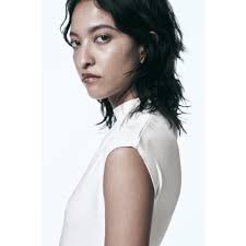 Zara White/Ivory Soft Stretch Midi Dress