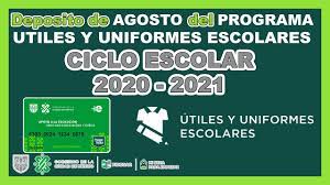 En Agosto Deposito En Tarjeta De Mi Beca Para Empezar Del Programa De Utiles Y Uniformes Escolares Youtube