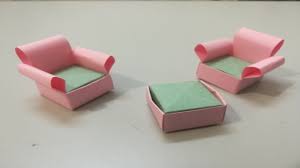 طريقة صنع اريكة بالورق صنع كرسي من الورقhow To Make Paper Sofa Origami Sofa Youtube