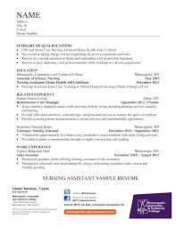 Home Health Nursing Assistant Resume Sample Nursing Assistant Medical Assistant Resume Certified Nursing Assistant