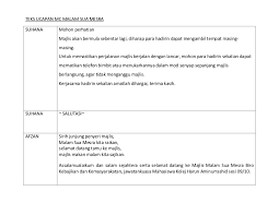 Majlis perpisahan persaraan saya dengan rasminya telah dibuat oleh pihak sekolah menengah kebangsaan sultan ibrahin satu, 17000 pasir mas, kelantan pada 28 februari, 2013 ( khamis ), bertempat di dewan besar sekolah yang bermula pada jam 12.00 tengah hari hingga jam 2.00 petang. Teks Ucapan Mc Malam Sua Mesra Makan Malam