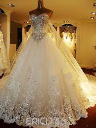 Check spelling or type a new query. Ericdress Diamond Crystal Luxurious Wedding Dress With Train 10793349 Ericdress Com