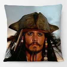 Johnny Depp Portraits Poster Cushion Cover Pirates Jack Sparrow Movie Print  Decorative Pillow Case