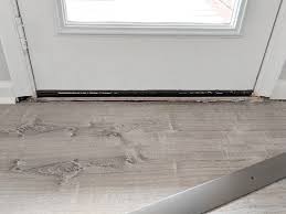 Measure and mark threshold flooring pieces. How To Create A Cheap Exterior Door Threshold For Vinyl Flooring
