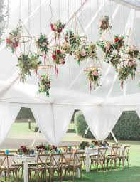 Often the owners of banquet rooms and restaurants are allowed to decorate their premises only with those decorative elements that are easy to remove, so the newlyweds will likely have to be content with simple decor. Hanging D Eacute Cor Ideas Guaranteed To Elevate Your Wedding Martha Stewart