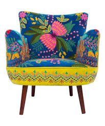 spice up a simple corner in your space with this colorful accent chair boasting a floral design floral accent chair accent chairs colorful accent chairs