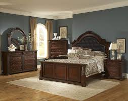 Find a 7 piece bedroom set at an affordable price online. Silas Rich Cherry Wood Bonded Leather Glass Master Bedroom Set Bedroom Set Master Bedroom Set Furniture