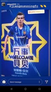 Tianjin manager fabio cannavaro says they made an… Image Of Bale In Jiangsu Suning Shirt Leaked Online Tribuna Com