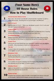 10 Simple Table Shuffleboard House Rules Personalized And Framed Shuffleboard Table Shuffleboard House Rules