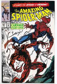 2yr · valghern · r/metalporn. Amazing Spider Man 361 1st App Carnage Signed Brooklyn Comic Shop