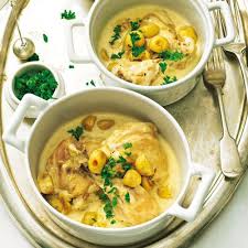 Poulet Au Riesling Rezept Rezepte Perfektes Dinner Rezepte Lebensmittel Essen