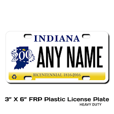 If you intend to order custom license plates in indiana, you may have to submit. Indiana Replica State License Plate For Bikes Bicycles Atvs Cart Walkers Motorcycles Wagons And Vehicles Version 2