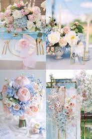 20 Light Blue And Blush Wedding Colors For Spring Summer Blue And Blush Wedding Pink Wedding Centerpieces Blue Themed Wedding