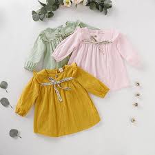 Tersedia dalam berbagai warna, bentuk, dan ukuran. Gaun Casual Lengan Panjang Dengan Bahan Katun Dan Hiasan Pita Untuk Perempuan Shopee Indonesia