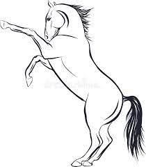 Magical unicorn in a magnificent wreath of roses standing on hind legs color and outlined picture for coloring book on white background. Sketch Of The Horse Standing On Hind Legs Stock Vector Illustration Of Design Nature 102927049 Vector Illustration Horses Illustration