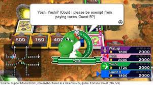 Supper Mario Broth On Twitter There Exists One Piece Of In Game Evidence In Favor Of The Widespread Internet Joke That Yoshi Does Not Pay His Taxes In Fortune Street Yoshi Is The