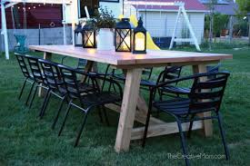 Hn outdoor pretzinger wood 3 piece dining set. Outdoor Dining Table Building Plans The Creative Mom