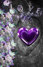 Purple heart abstract art hd wallpaper | love wallpapers. Purple Heart Pretty Flowers Love Heart Images Heart Wallpaper Purple Art