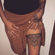 30 Ideas For Tattoo Thigh Mandala Henna Mehndi Thigh Henna Thigh Tattoos Women Foot Tattoos