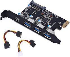 M key pcie m.2 nmve ssd (2230/2242/2260/2280mm) model #: Amazon Com Pci E To Usb 3 0 Type C 3 Type A Expansion Card Interface Usb 3 0 4 Port Express Card Desktop With 15 Pin Sata Power Connector Include With A 4pin To