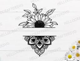 Free Free 65 Mandala Sunflower Svg Black And White SVG PNG EPS DXF File