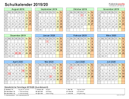 The september calendar can ensure it is easy for you. Schulkalender 2019 2020 Als Pdf Vorlagen Zum Ausdrucken